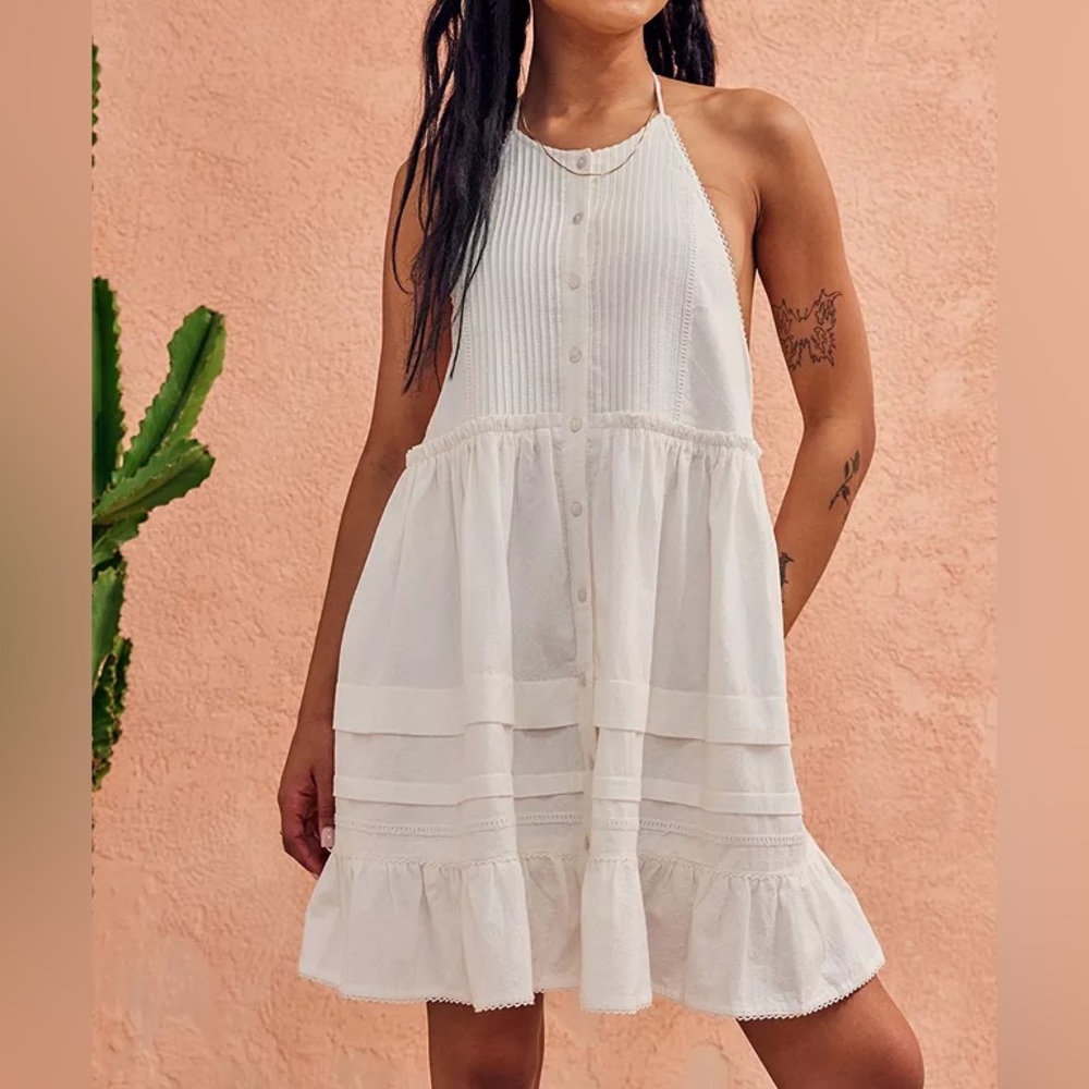 Free People Desert Days Mini Halter Dress